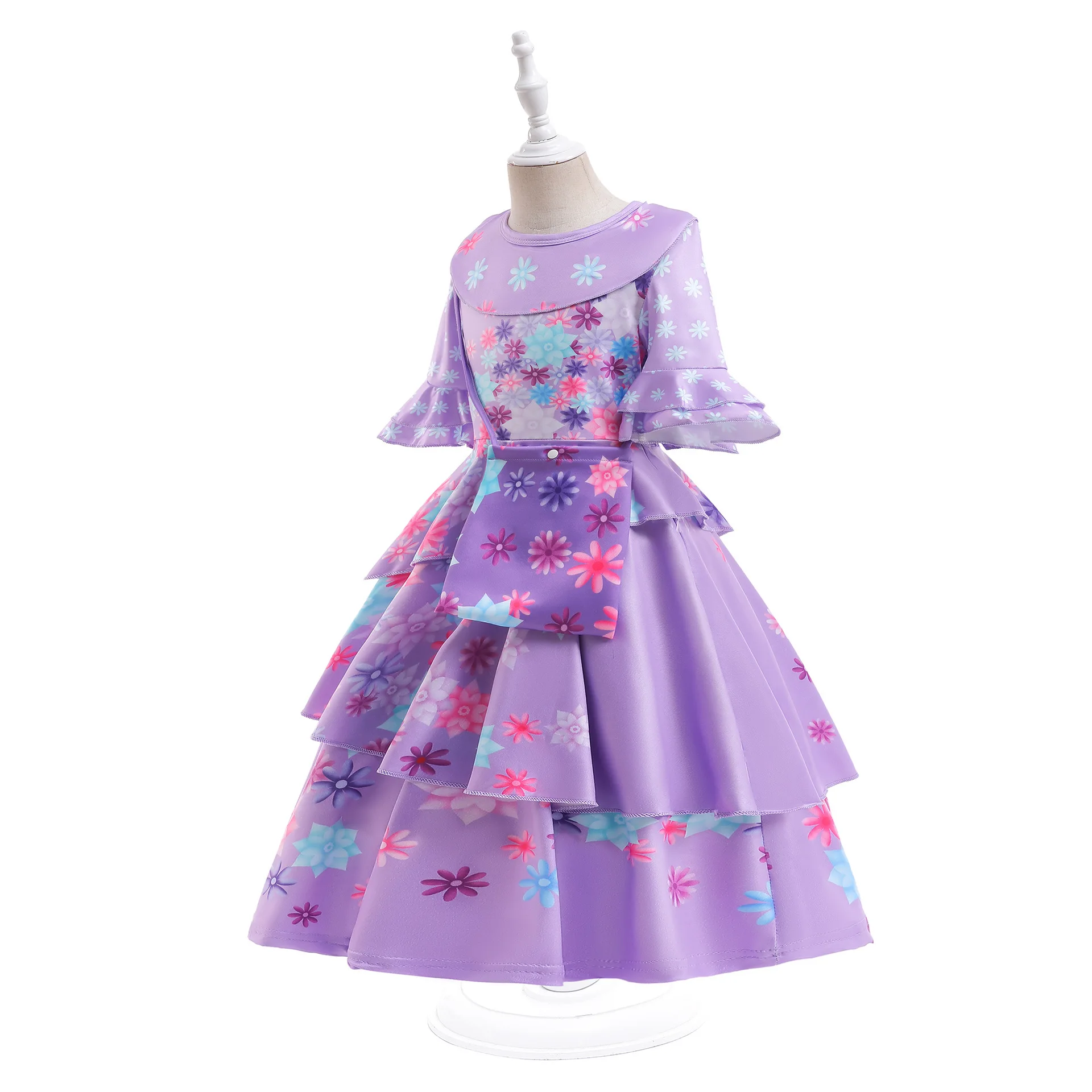 Printed magic full house Princess children dress