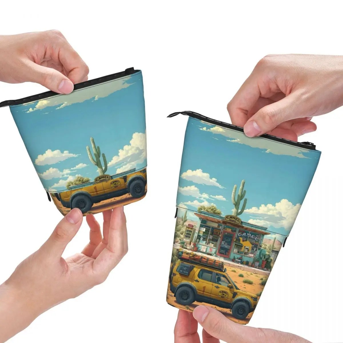 مخصص Kawaii C-Camels الكلاسيكية شعار مقلمة للفتيات الفتيان المدافع 110 سيارة سعة كبيرة القلم حقيبة صندوق الملحقات المدرسية