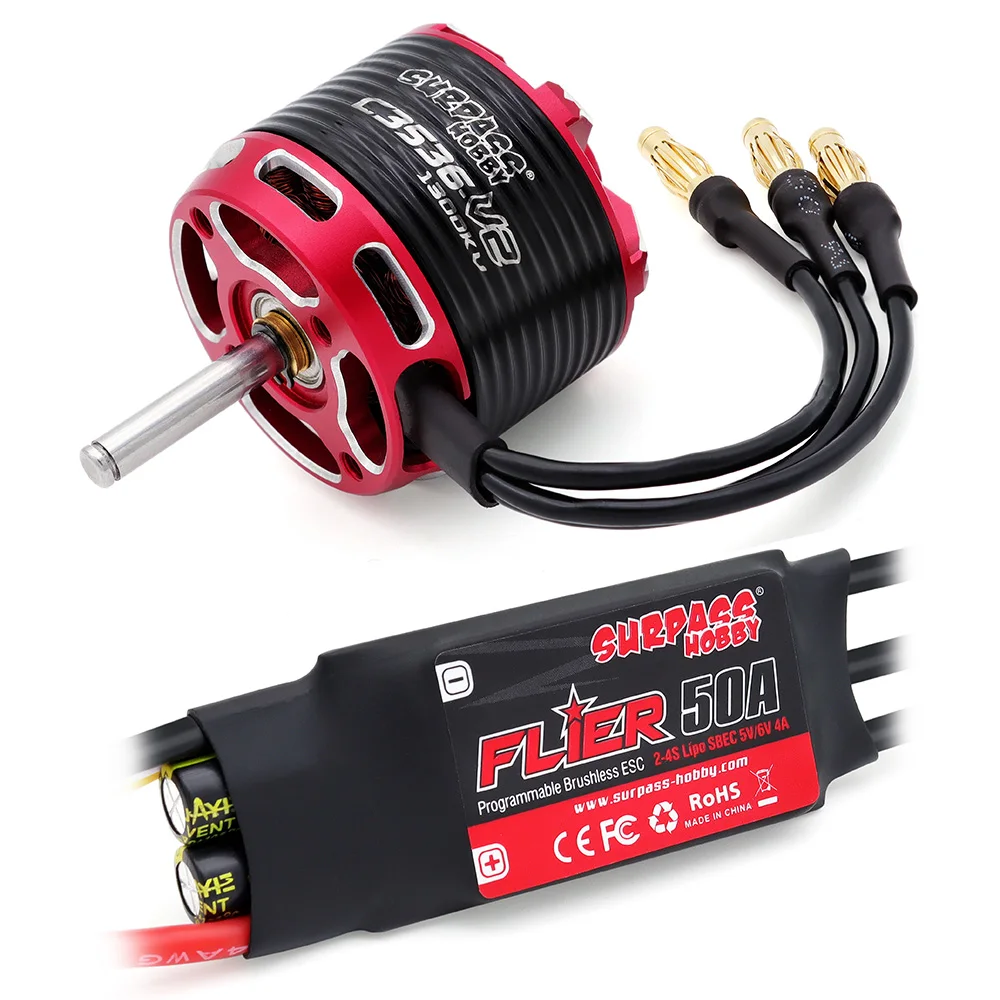 Ponad HOBBY 1700KV 1300KV 1500KV 1000KV silnik bezszczotkowy 900KV 40A 50A 60A ESC zestaw Combo dla RC puszczania samolotów części samolotu