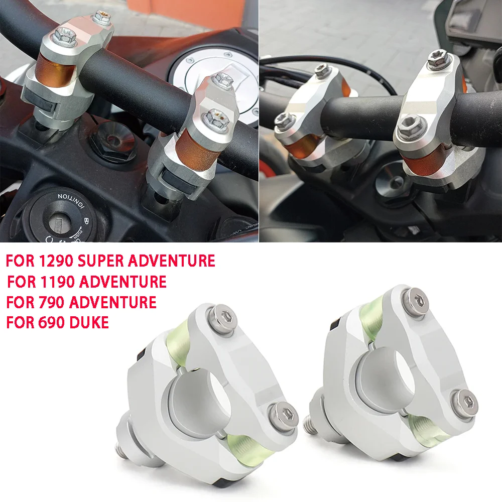 

For 1290 Super Adv 690 790 Duke Adventure 1190 ADVENTURE New Motorcycle Handlebar Riser Handle Bar Clamp Extend Adapter 28MM