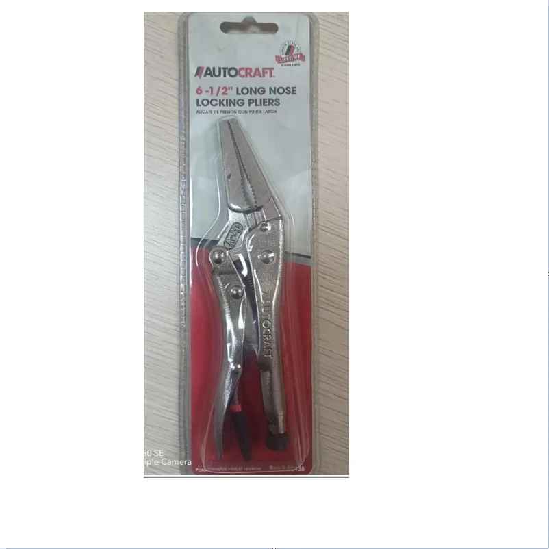 Hi-Spec 7/6.5Inch Locking Pliers Lock Pliers Curved Jaw Pliers Straight Long Nose Pliers Multi-function Welding Tools