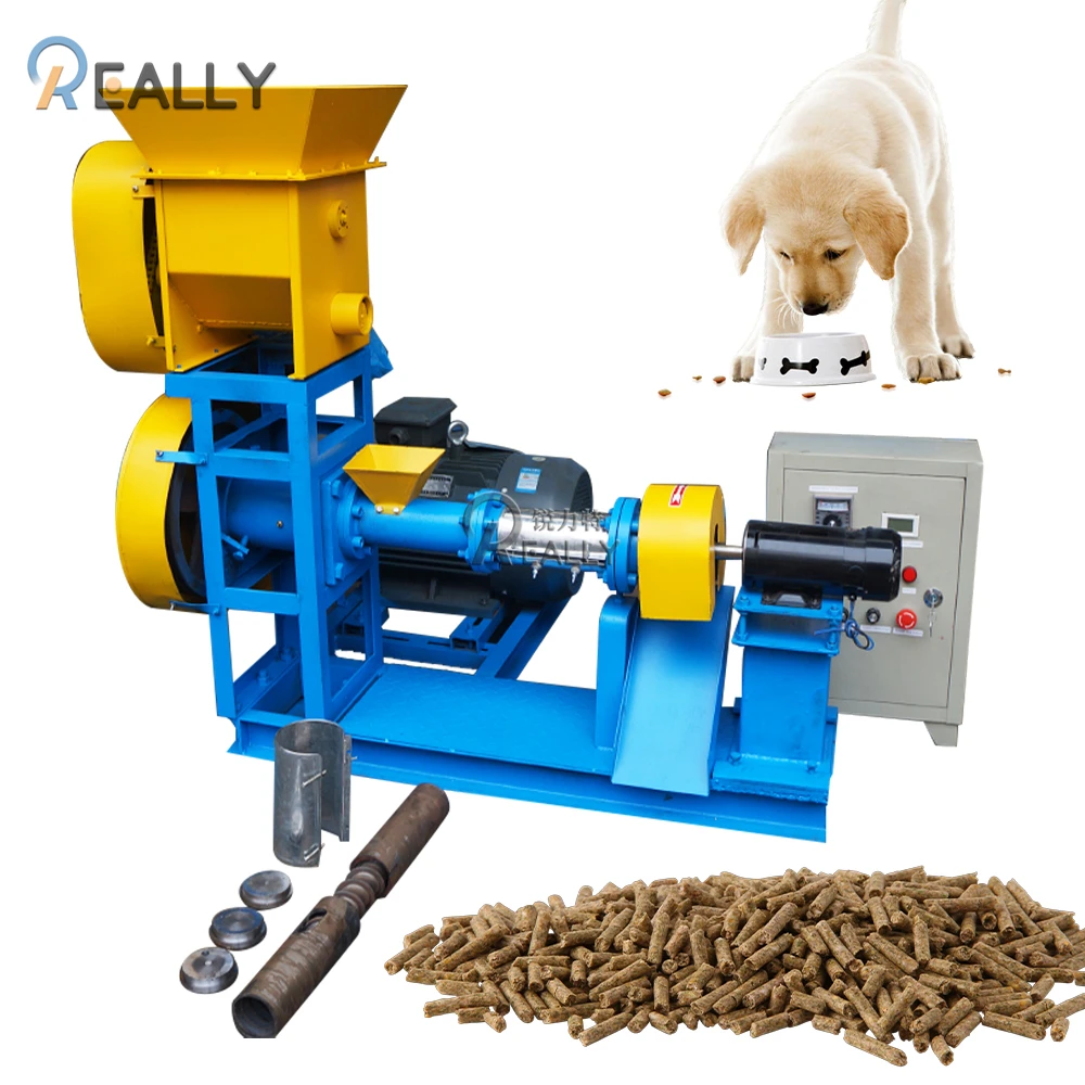 แห้งเปียกลอยปลาสัตว์เลี้ยงเครื่องทําอาหารสกรู Extruder Complete Feeds Mixer ขยายเม็ดพัฟเครื่อง