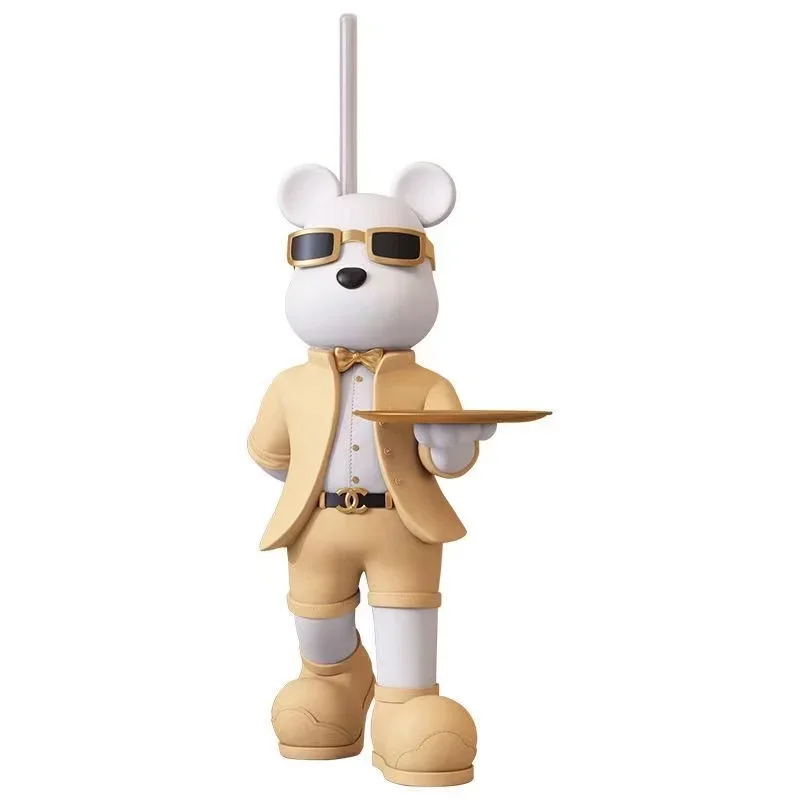 93cm high light sword violent bear large ornaments, living room floor can glow and store sunglasses bear ornaments sculpture