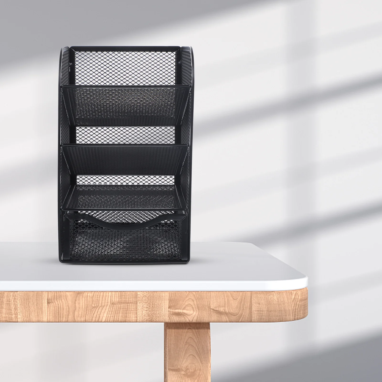 

Desktop Organizer Pencil Cup Stationery Holder Metal Pen Organizer Large Capacity Clutter Accessories