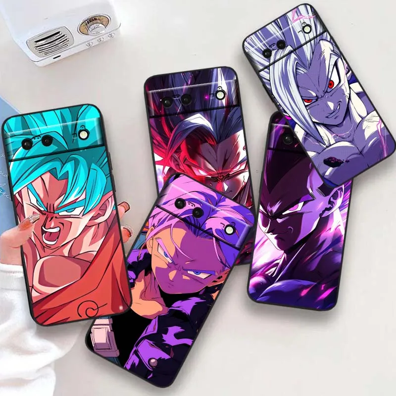 

Dragon Ball Goku Colorful For Google Pixel 10 9a 9 8A 8 7 7A 6 6A Pro XL 2024 5G Black Soft TPU Silicone Phone Case