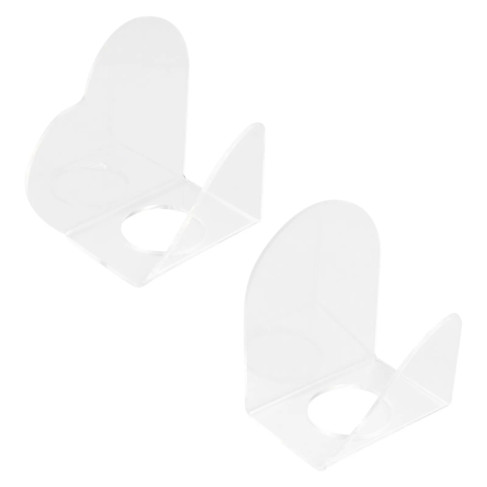 2Pcs Ergonomic Hand-Fit Transparent Acrylic Makeup Mixing Palettes for Foundation Lipstick Eyeshadow Blending Custom Shade