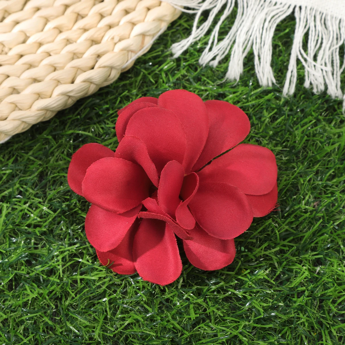 AWAYTR هاواي زهرة بيضاء دبوس الشعر للنساء مشبك شعر صغير الفتيات البوهيمي زهرة الجانب الانفجارات كليب مقاطع الشعر إكسسوارات الشعر