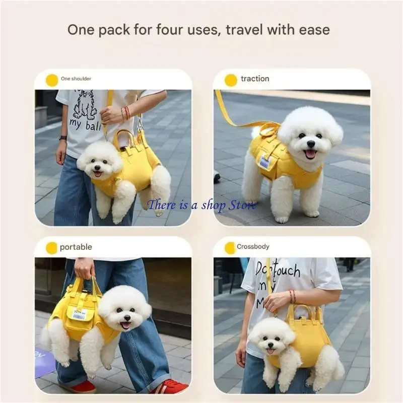 

D0AD Dog Harness Carriers Travel Puppies Dog Carriers Spacious Handbag Travel Bag