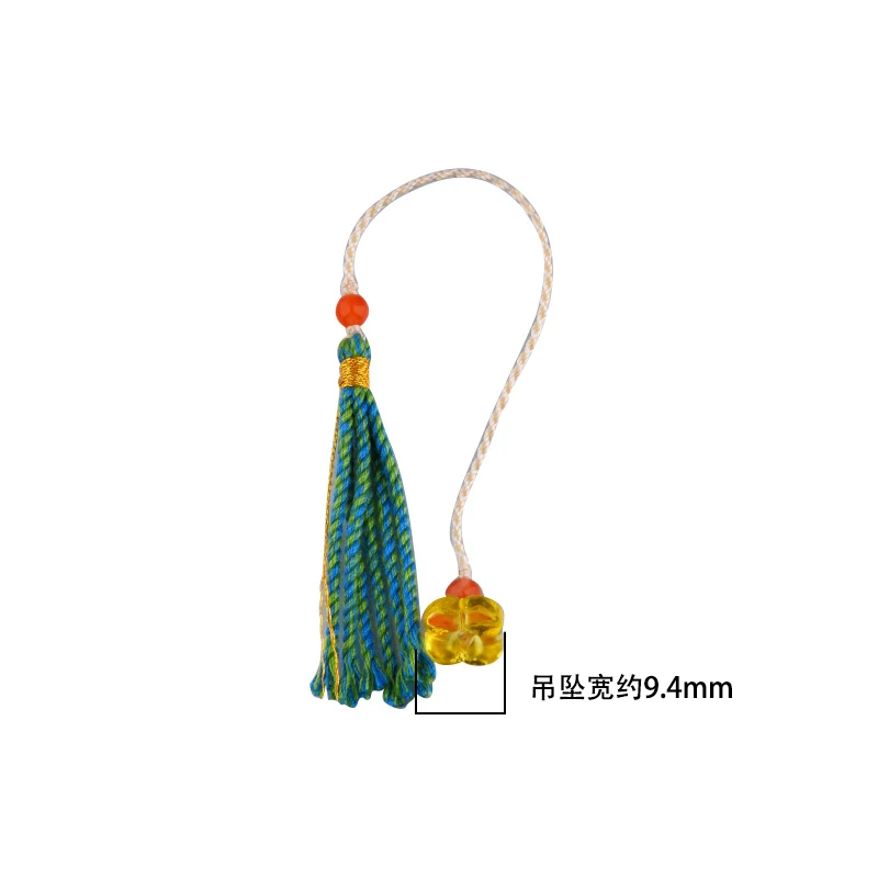 Natural honeycomb wax osmanthus, cotton thread woven tassel mobile bead bracelet pendant Buddhist accessory