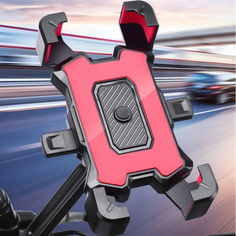 1Pc Shockproof Motorcycle Phone Mount Holder Bicycle Electric Scooter GPS Navigation Bracket for Delivery Rider - view 3