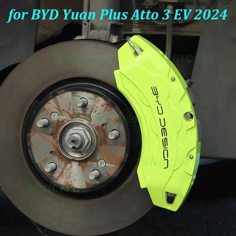 

Car Wheel Brake Caliper Cover for BYD Atto 3 Yuan Plus EV 2024 Hub Brake Cover Decorative Aluminium Alloy Exterior Accessories