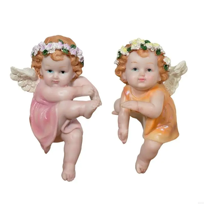 

Очаровательный смоляный ангел, подвесное украшение для горшка, подвеска в горшке, миниатюрная подвесная фигурка ангела, садовый