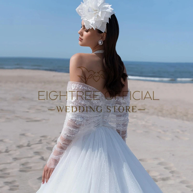 Eightree-Robe de mariée A-ligne élégante, robes de patients en tulle, Boho Beach, Rhde mariage, quelle que soit la taille personnalisée, Off The Initiated, 2024