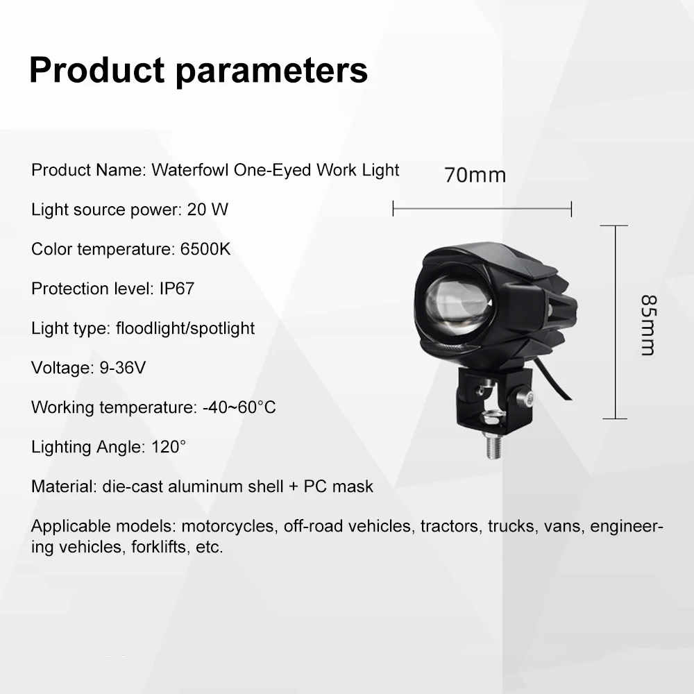 3Inch Motorcycle Fog Light Brighter Lamp Off Road Driving Light Off Road for BMW ATV UTV Truck 4x4 F800GS F700GS Auxiliary Light