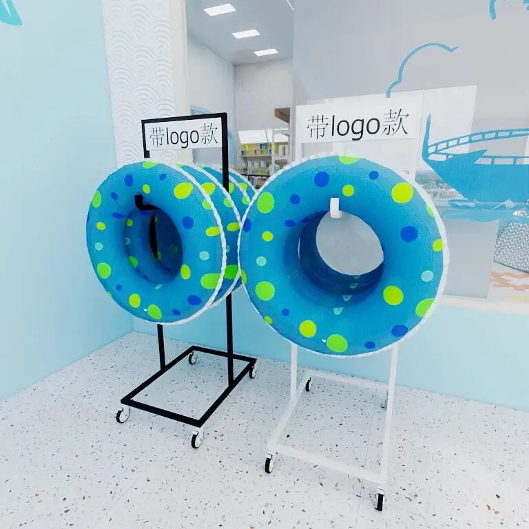 Swimming ring storage rack Hot spring lifebuoy stacked children's paradise Swimming ring display rack Newborn children's collar