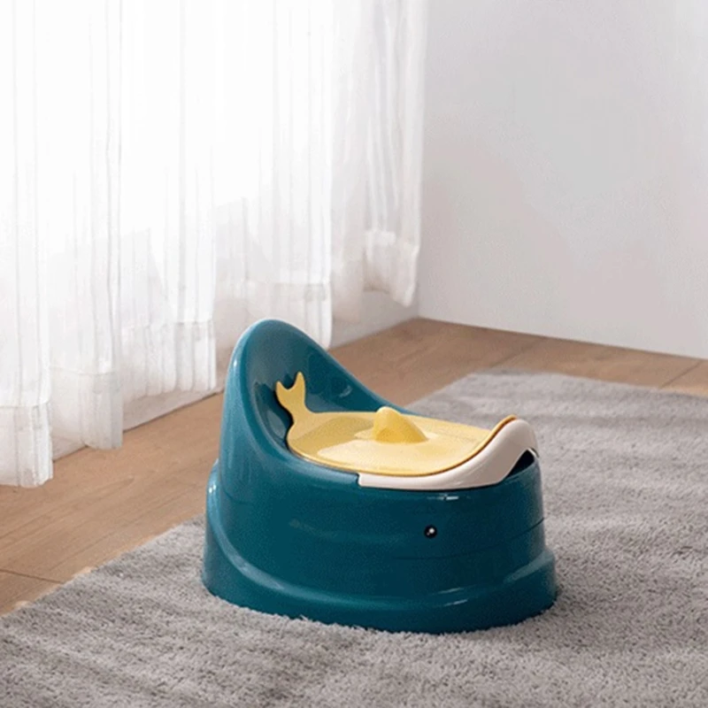 Orinal mejorado con cubierta, orinal portátil para niños pequeños en viaje, asiento inodoro entrenamiento para niños y