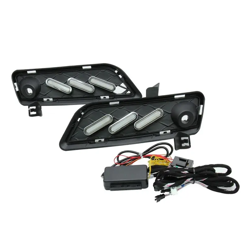 

Светодиодные дневные ходовые огни, указатели поворота, противотуманные фары DRL для BMW X3 F25 2009-2013, белый+желтый+синий свет