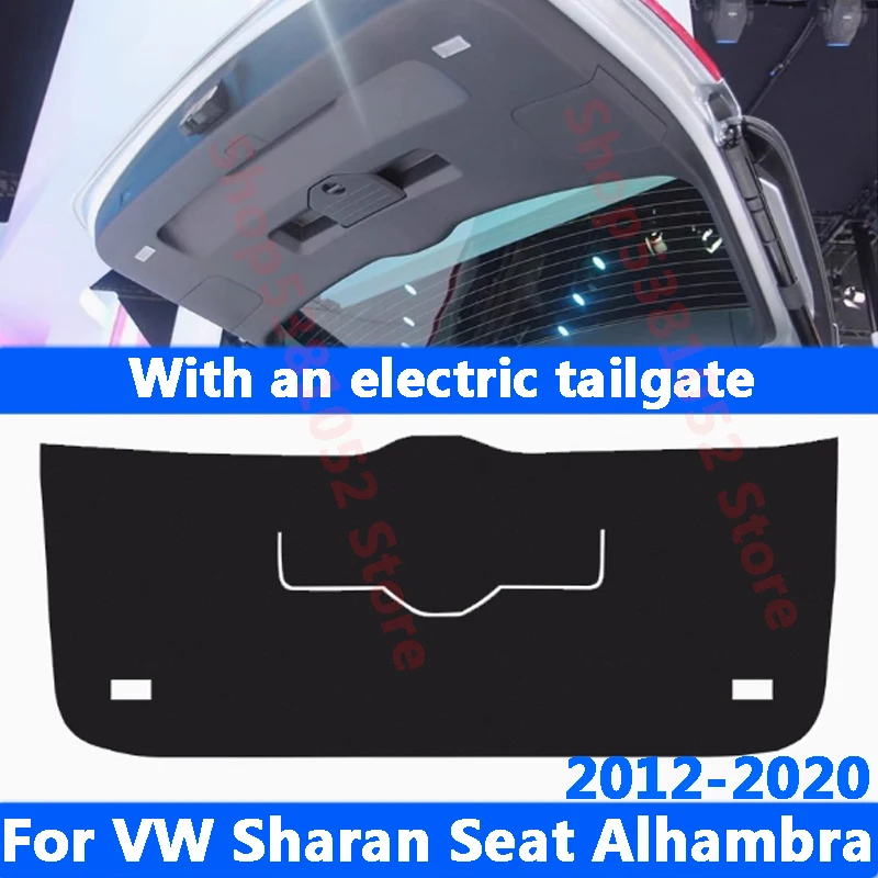 

Car Rear Trunk Tailgate Protection Pad Trunk PU Leather Pad Sticker Cover for VW Sharan Seat Alhambra 2012-2020 Accessories