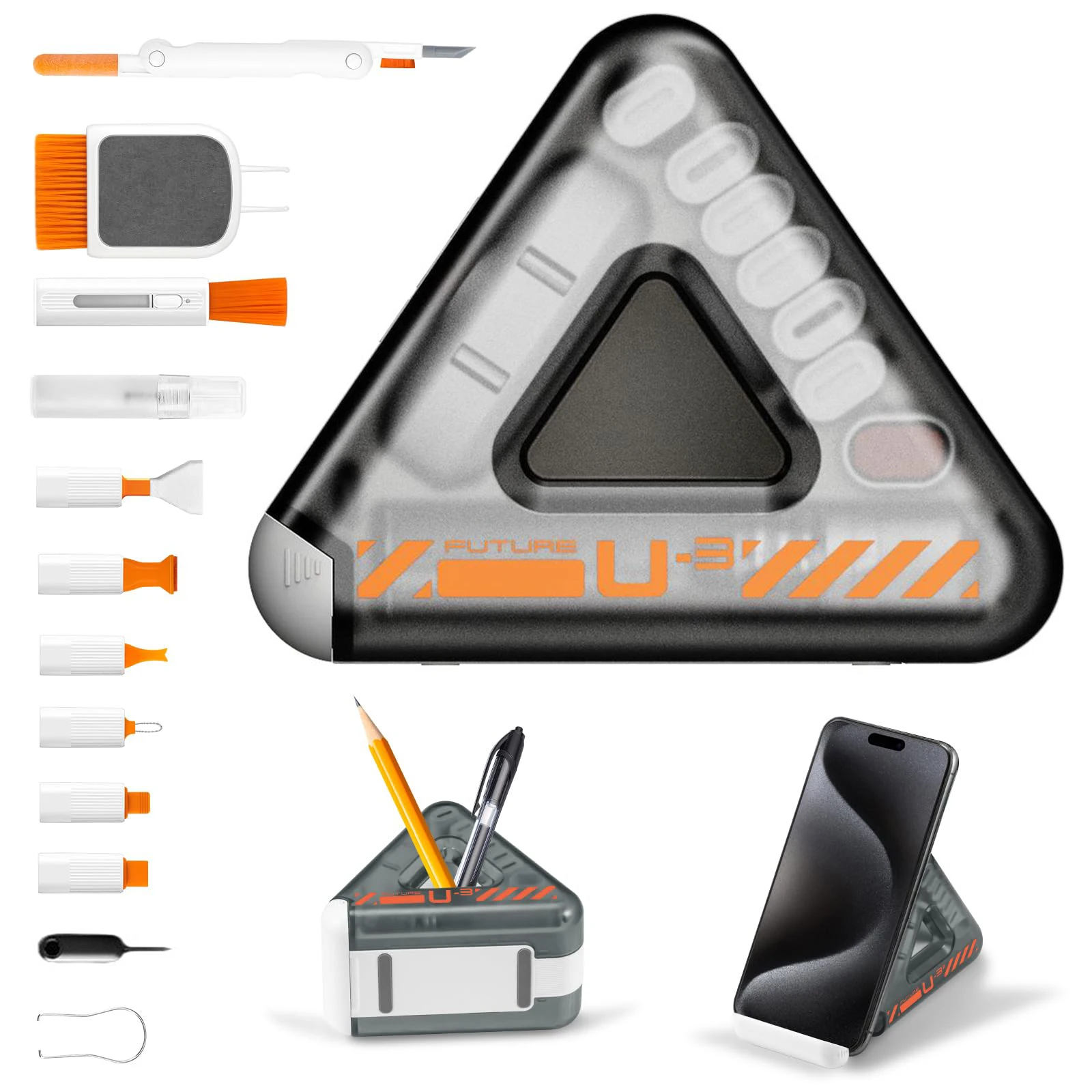 

25-in-1 Keyboard Cleaning Kit Multifunctional Electronic Device Cleaning Tool for Phones Tablet Computer PC Monitor Camera Lens