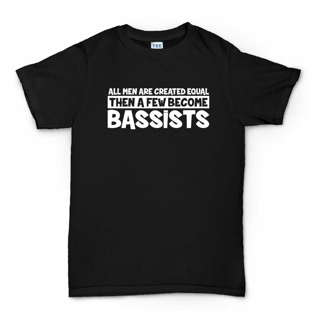 Camiseta divertida con estampado de bajista de Men Created Equal, Precision Jazz Warwick Bass Guitar
