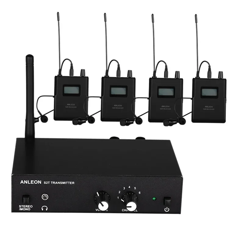 

For ANLEON S2 UHF Stereo Wireless Monitor System 670-680MHZ 4Models Professional Digital Stage In-Ear Monitor System 4 Receivers