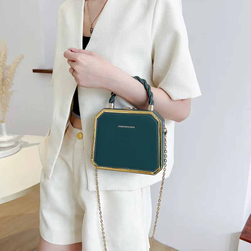 Women Bags Simple Portable Box Purses and Handbags Women Shoulder Bag 2023 Fashion Chain Small Square Bags Flap Messenger Bags