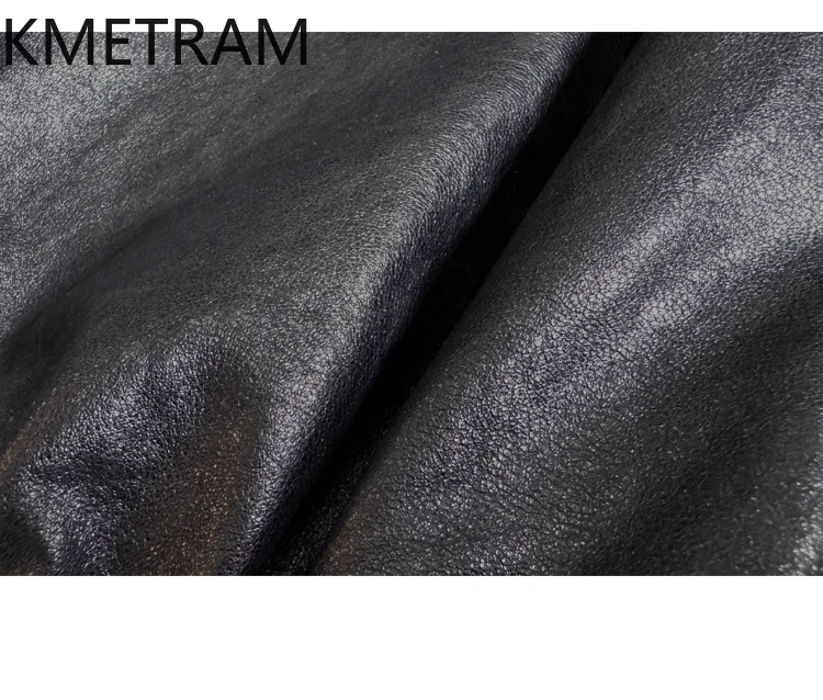 KMETRAM 100% Naturalna Skóra Owcza Damska Kurtka Skórzana Wysokiej Jakości Luźna Prawdziwa Skóra Zimowe Płaszcze 2025 Średniej Długości ropa mujer