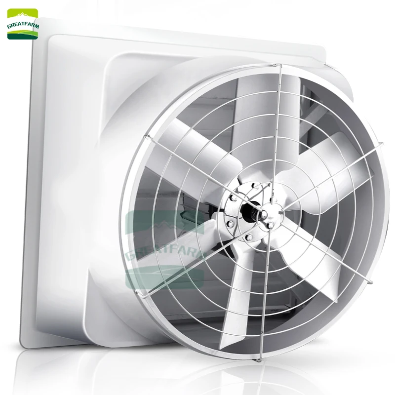 Extractor de aire de fibra de vidrio de gran oferta de 24 pulgadas, ventilador de escape de ventilación Frp resistente para granja de pollos