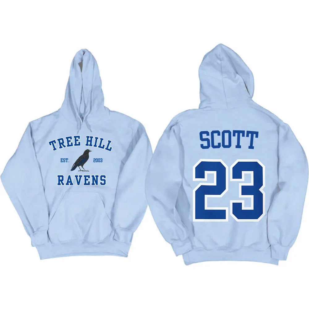 Women Hoodies TREE HILL RAVENS Scott23 Graphic Sweatshirts with Pocket Keith Scott Body Shop Pullovers Sudaderas Para Mujer Male