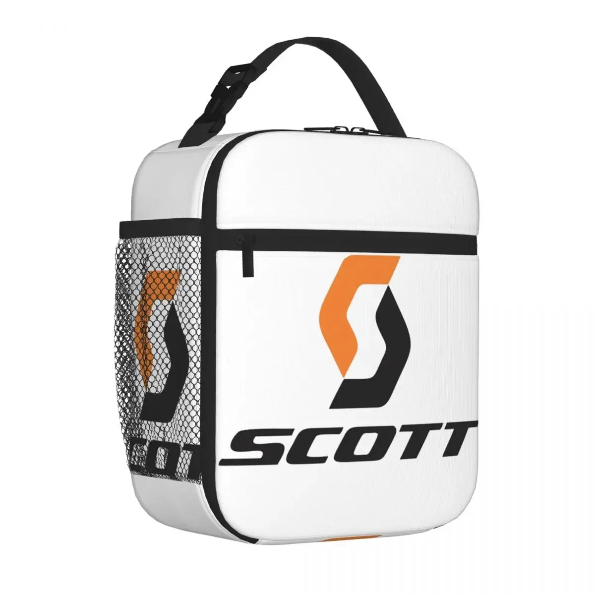 Scott Logo sepeda tas makan siang terisolasi Tote makan siang kotak Bento anti air tas piknik anti bocor untuk wanita kerja anak-anak Sekolah