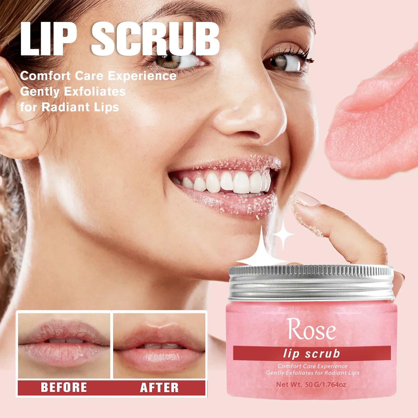 Lip Scrub Brightens Lips Exfoliates Dead Skin Soothing, Non-Irritating Texture Vibrant Lip Makeup