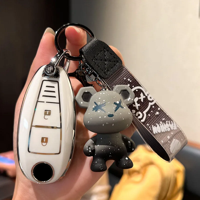 

NEW TPU Car Remote Key Case Cover Shell Fob For Suzuki Swift Vitara Ignis Kizashi SX4 Baleno Ertiga Samurai S-Cross Keychain