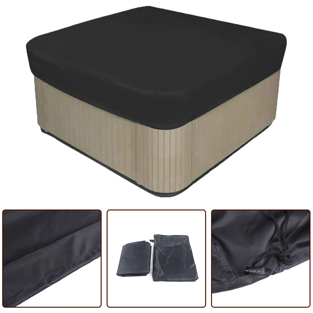 Dust-Proof Pool Cover SPA Cover Harsh Weather Conditions Dust-proof Easy To Install Perfect Fit Storage Bag Included