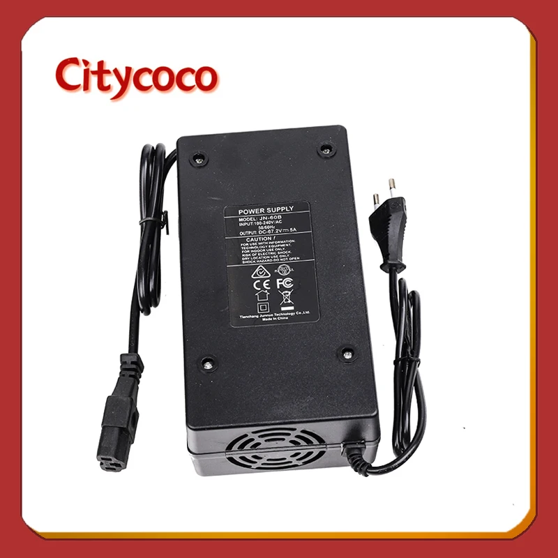 For Citycoco Harley Electric Scooter European Standard EU 60V 5A Battery Charger Power Supply 67.2V 5A US Power Charger Parts