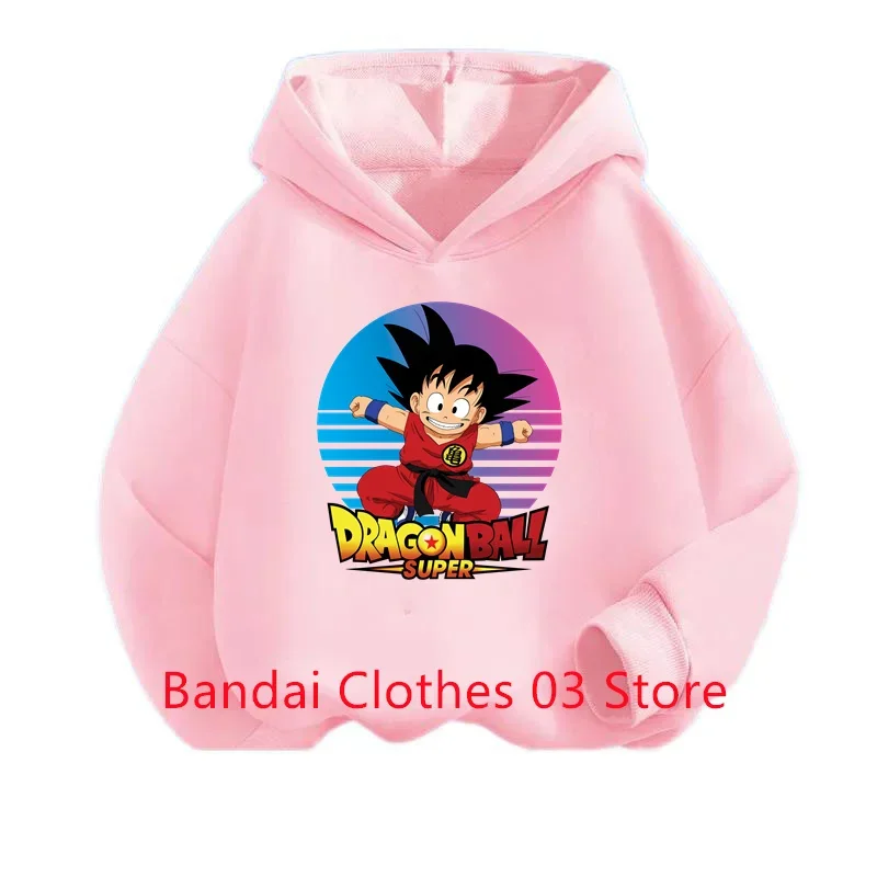 Felpa con cappuccio vestiti per bambini Dragonball top da 2 a 12 anni capispalla ragazzo Goku felpa per bambini ragazza 2024 abbigliamento primaverile madre