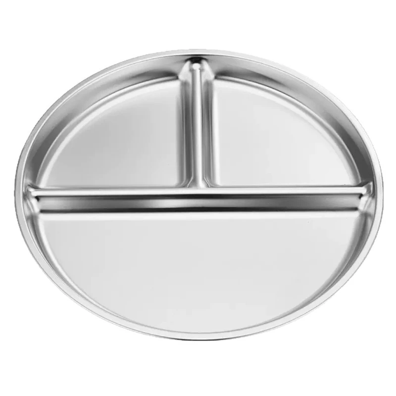 

LTT Stainless Steel Plate Grid Dim Sum Plate Thickened Plate
