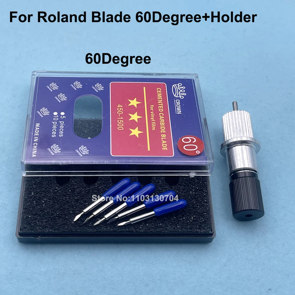 6PC Roland Vinyl Cutting Plotter Blade Knife Holder for Roland VP540 SP540 SP300 VP540i 30 45 60 degree Cutter Paper Knife Blade