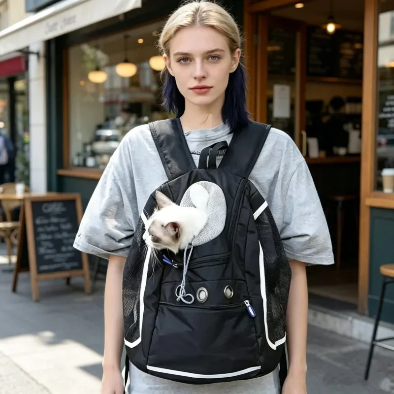 Portable Breathable Dog Carrier Backpack Travel Outdoor Pet Carrying Bag For Dogs Outdoor Activity Daily Pet Carrying Supplies
