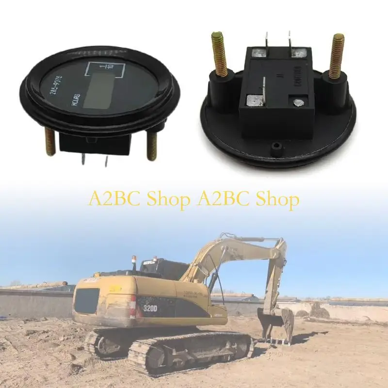 A2BC Excavator Work Time Recorder Engine Time Tracking Management Accessory 285-9075 LCD Hour Meter Fit for Time Monitoring