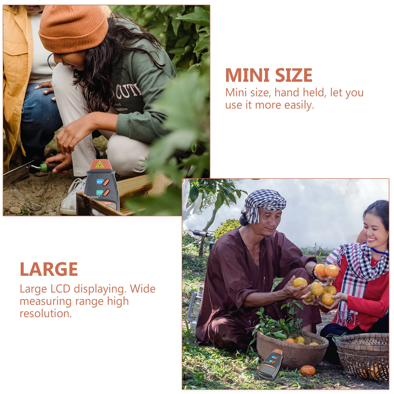 

Hand Held Mini Digital Photo Tachometer Powered High Accuracy Meter for Motor Car Wheels Lathe Measuring