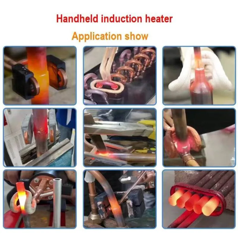 Handheld High Frequency Induction Equipment For Metal Part Heating Brazing Air Conditioner Copper Tube Condenser
