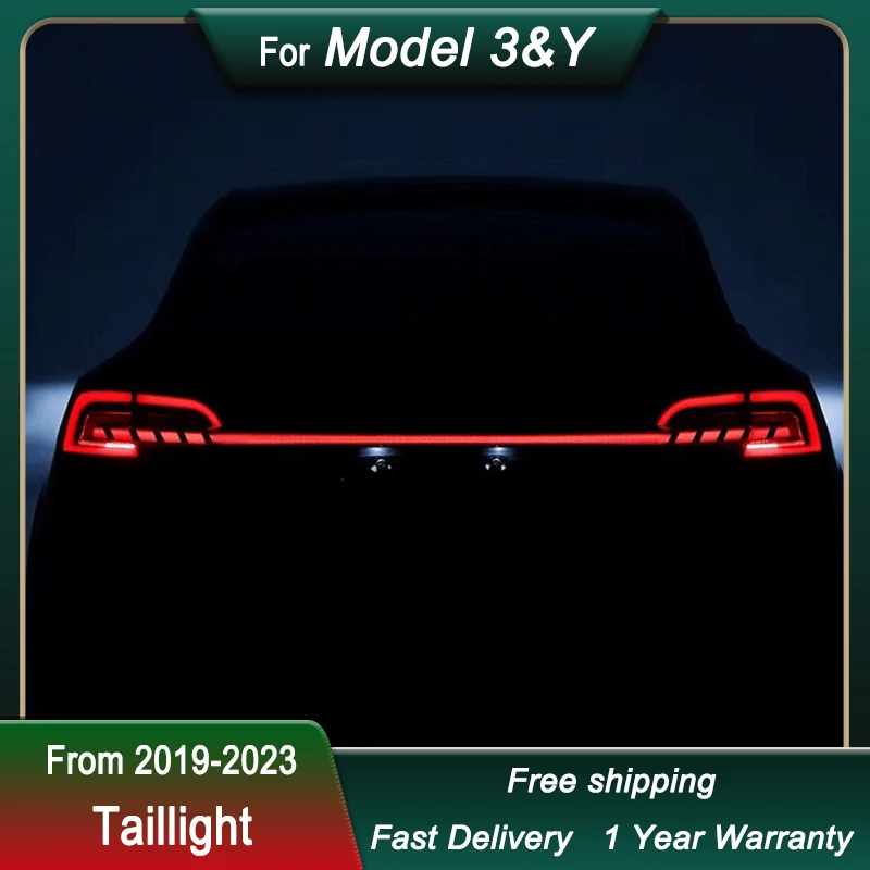 Luci posteriori per auto per Tesla Model 3 Model Y 2019-2023 fanale posteriore a LED luci freno posteriori Starlink fanale posteriore incrociato