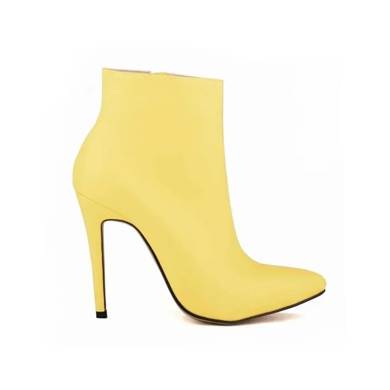 

Женские короткие ботинки, пикантные однотонные черные туфли с острым носком на молнии на очень высоком каблуке, обувь для стриптиза на пилоне, туфли-лодочки, женские Botas De Mujer