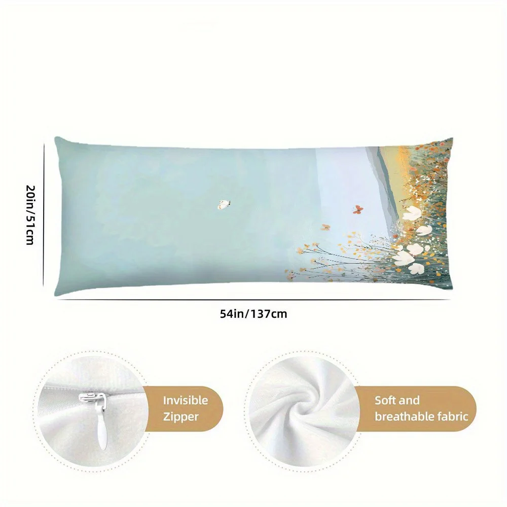 1 Full Body Pillow, 50.8X137.16 cm, Pillow Insert Not Included, Double-Sided, Modern Style, Mixed Colors, Polyester Material, Zi
