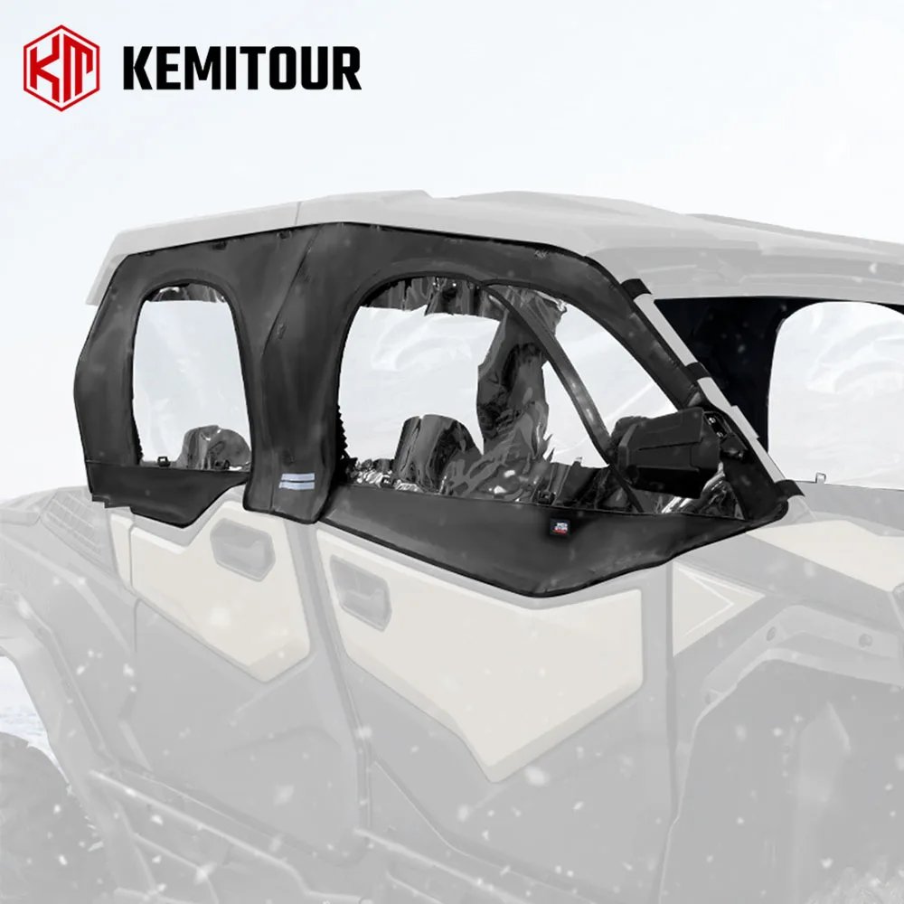 PVC Transparent 4-Door Side Soft Enclosure Upper Door Set Kit For CF-MOTO ZFORCE 950 SPORT 4 2023-2025 Rain Protect Waterproof