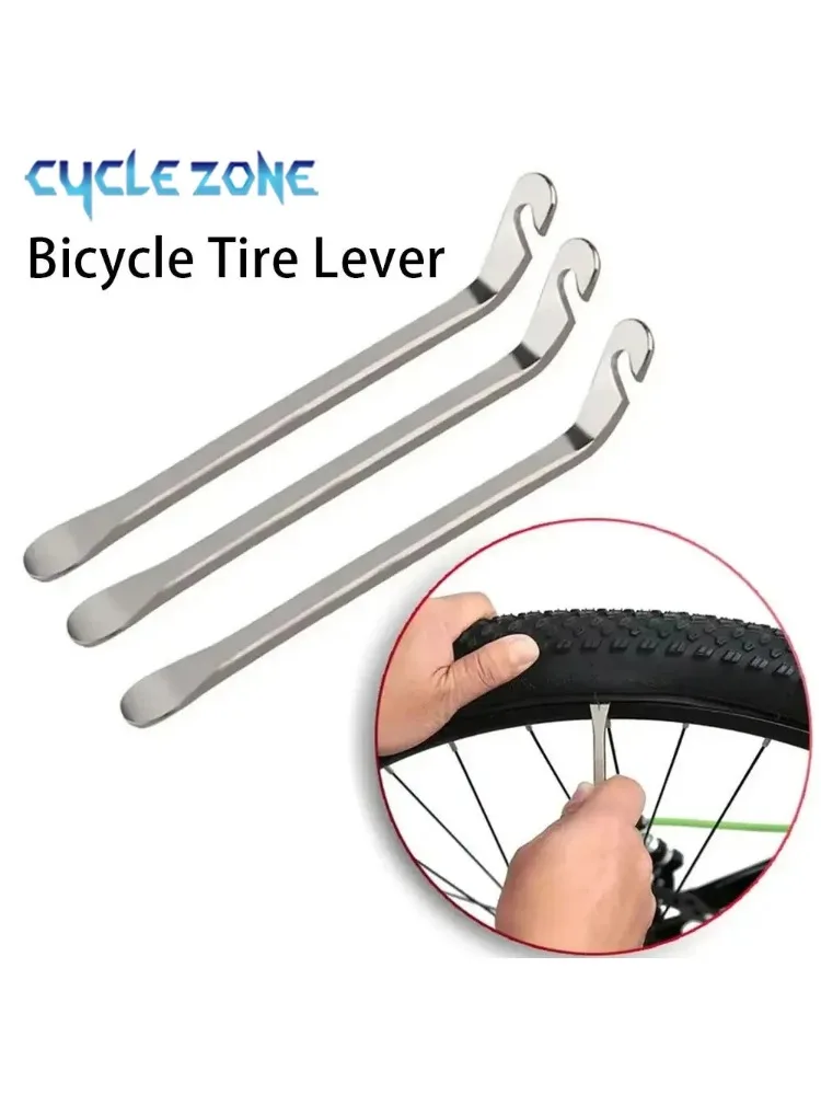 AliExpress NONE Universal 12cm Silver Hard Carbon Steel Bike Tyre Lever Easy Wheel Removal Tool Opener for MTB Road Bike Cycling Accessories