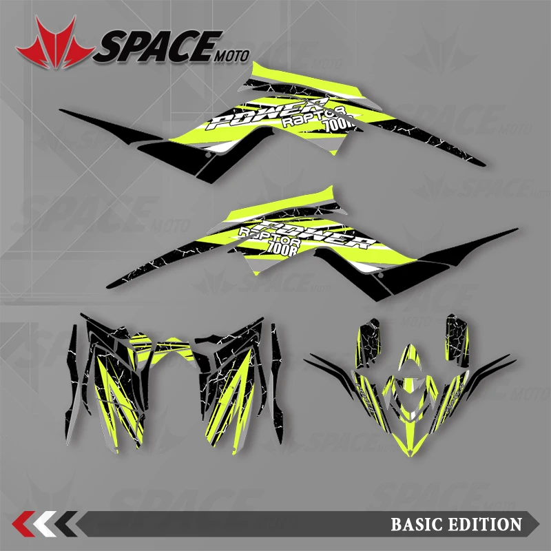 

SPACE For Yamaha RAPTOR 700 2013-2021 Motorcycle Background Decals Stickers Kits