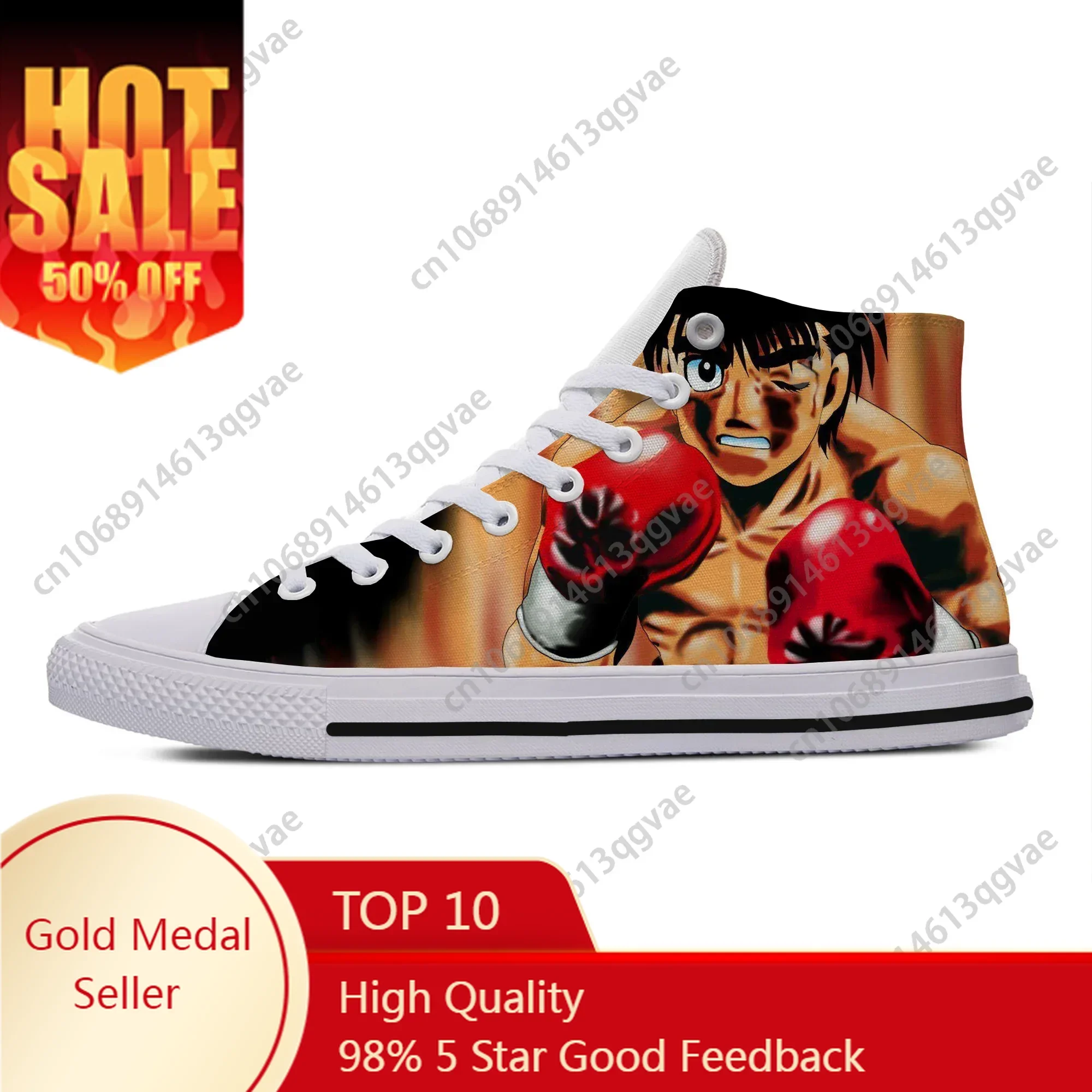 

Hot Cool Women Men Japan Anime Hajime No Ippo Shoes Lightweight Leisure Comfortable Canvas Shoes High Help Classic Board Shoes