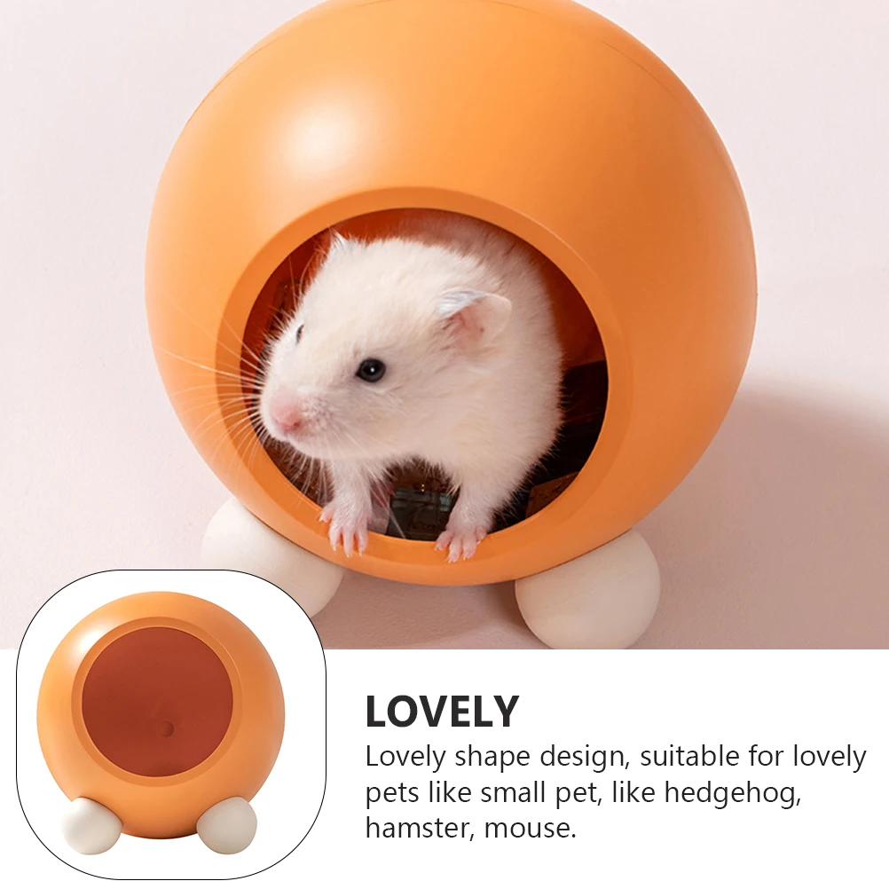 

Warm Hamster Nest Orange Lightweight Small Pet House Breathable Indoor Hiding Shelter For Chinchillas Mouse Winter