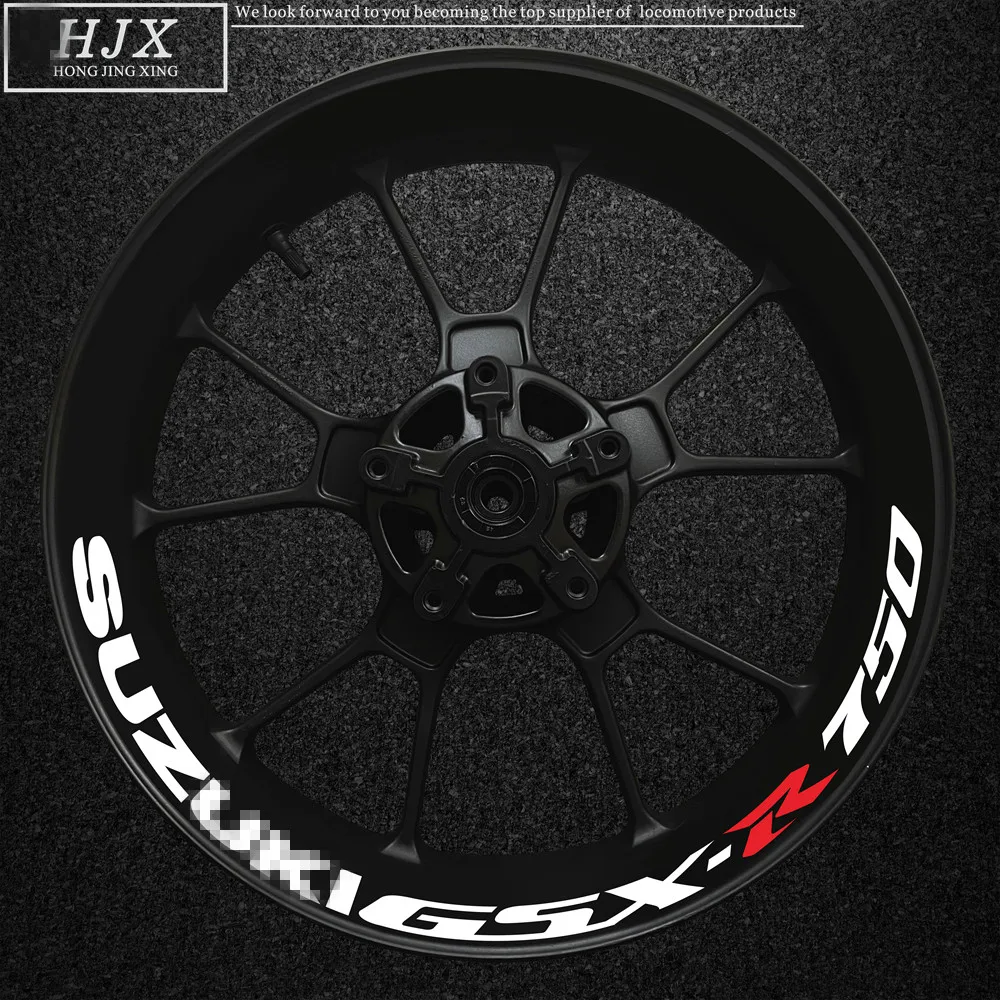 Suitable for Suzuki 17 inch wheels on motorcycles, GSX-R750 decal Gsxr 750r decorative wheel rims complete set